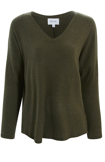 Brushed V Neck WithOverlap Back Slide 1