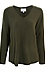 Brushed V Neck WithOverlap Back Thumb 1