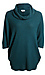 Cowl Neck Waffle Knit Top Thumb 1