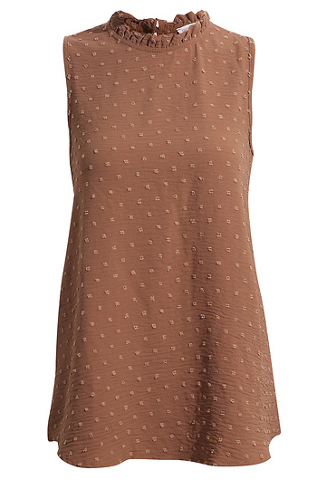 Mock Neck Swiss Dot Slide 1