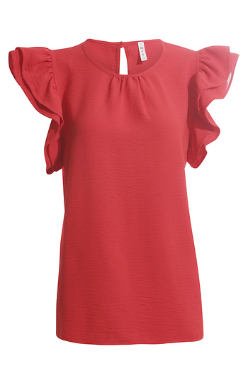 Ruffle Sleeve Top Slide 1