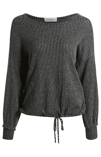 Long Sleeve Drawstring Top Slide 1