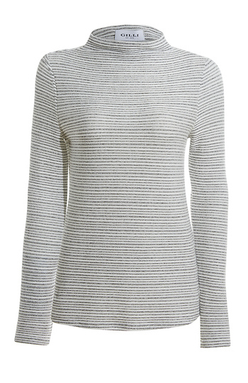 Long Sleeve Mock Neck Top Slide 1