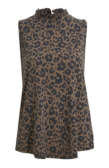 Ruffle Mock Neck Tank Slide 1