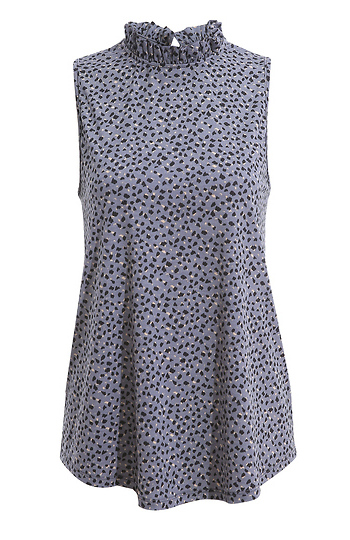Ruffle Mock Neck Tank Slide 1
