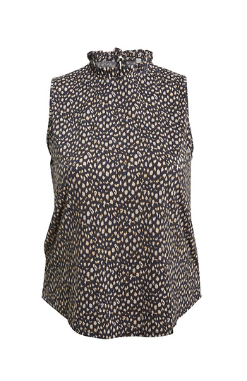 Ruffle Mock Neck Tank Slide 1