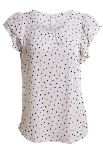 Double Ruffle Short Sleeve Top Slide 1