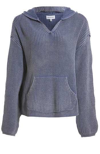 Thread & Supply Rib Knit Hooded Sweater Slide 1
