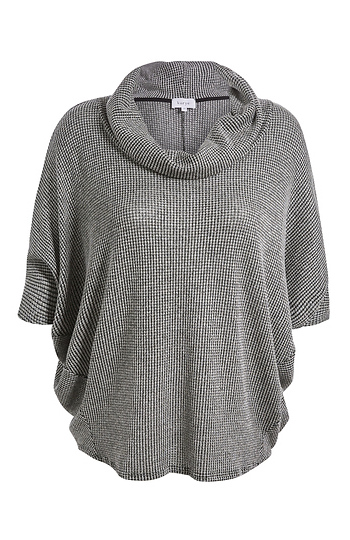 Waffle Intermingle Cowl Neck Top Slide 1