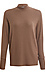 Mock Neck Brushed Ribbed Top Thumb 1