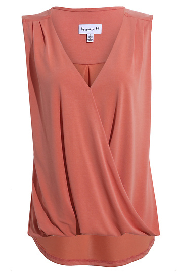 Veronica M Sleeveless Cupro Surplice Top Slide 1