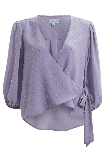 Veronica M Chiffon Wrap Top Slide 1