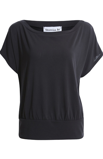 Veronica M Cupro Off-The-Shoulder Slide 1