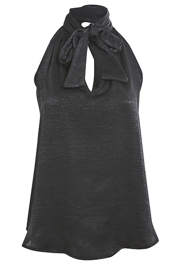 Veronica M Twist Halter Sleeveless Top Slide 1
