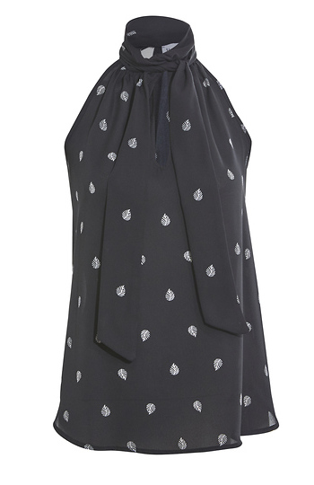 Veronica M Twist Halter Sleeveless Top Slide 1
