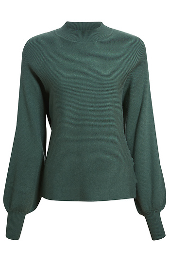 Ribbed Mock Neck Sweater Slide 1
