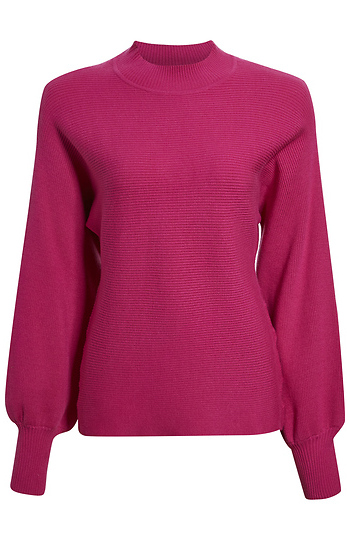Ribbed Mock Neck Sweater Slide 1