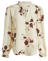 Split Neck Floral Print Blouse