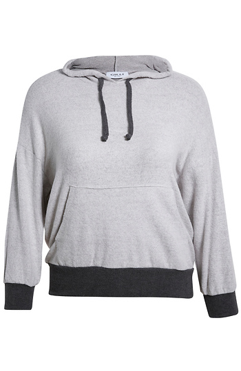 Contrast Knit Hoodie Slide 1