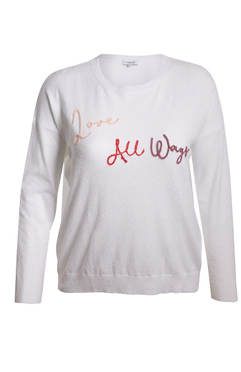 Love Always Embroidered Knit Top Slide 1