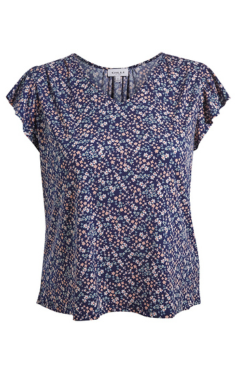 Floral Short Sleeve Top Slide 1