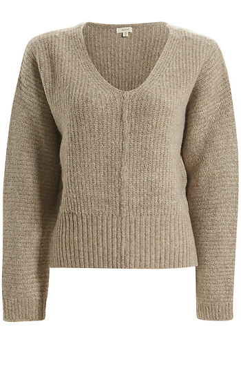 Heather V-Neck Pullover Slide 1