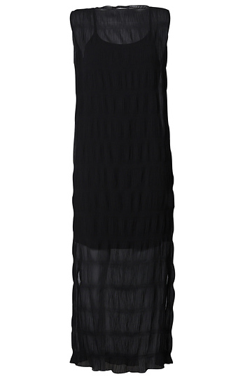 Sleeveless Textured Midi Dress Slide 1