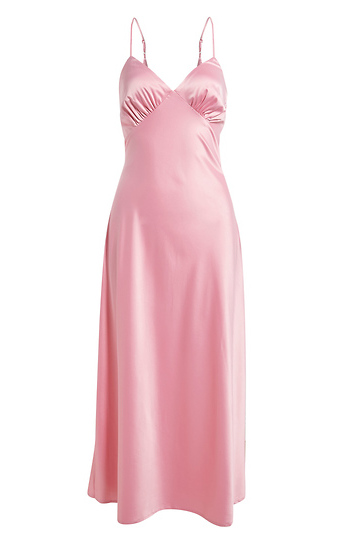 Satin Midi Dress Slide 1