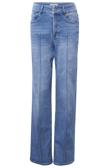 Dear John High Rise Pintuck Straight Jean Slide 1