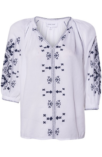 Dear John Embroidered Top Slide 1