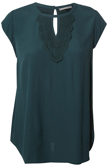 Daniel Rainn Lace Contrast Top Slide 1