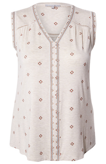 Daniel Rainn Printed V-Neck Slide 1