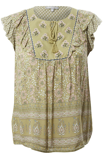 Daniel Rainn Floral Ruffle Blouse Slide 1