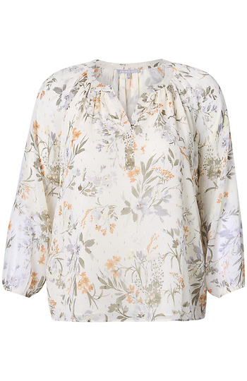 Floral Woven Long Sleeve Slide 1