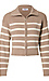 Striped Zip Up Cardigan Thumb 1