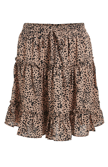 Printed Tiered Skirt Slide 1