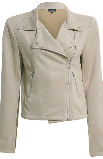 Faux Suede Moto Jacket Slide 1