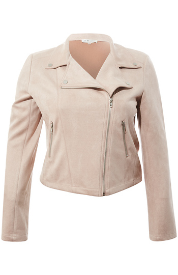 Suede Moto Jacket Slide 1