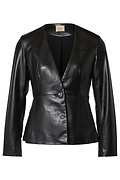 Petite Single Button Faux Leather Jacket