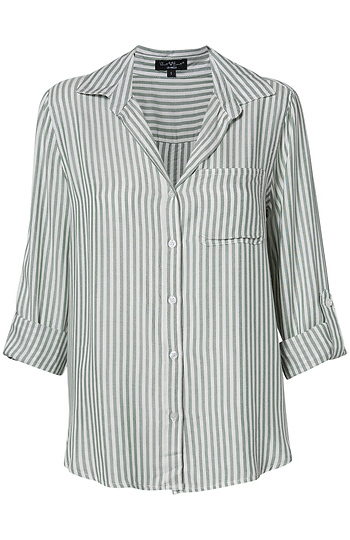 Velvet Heart Striped Shirt Slide 1