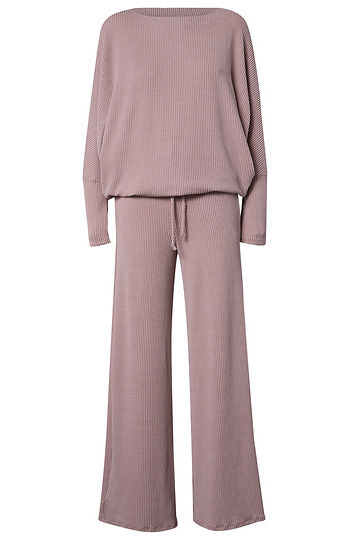Textured Matching Top & Pant Set Slide 1
