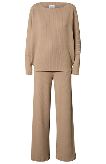 Textured Matching Top & Pant Set Slide 1