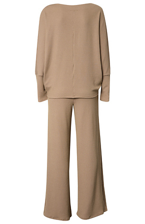 OHOTORO Chic Stripe Pants ダークブラウン tuck wide chino pants/2color/2size | F A S H I R U