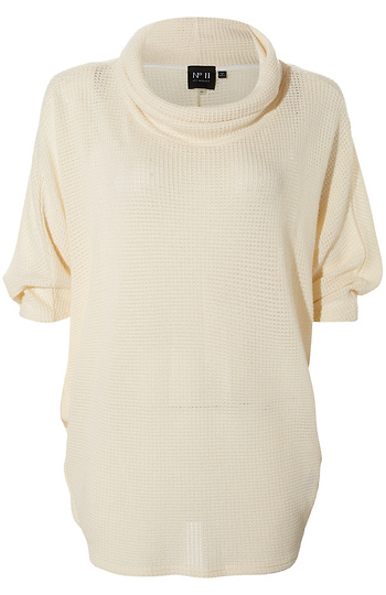 Cowl Neck Dolman Sleeve Top Slide 1