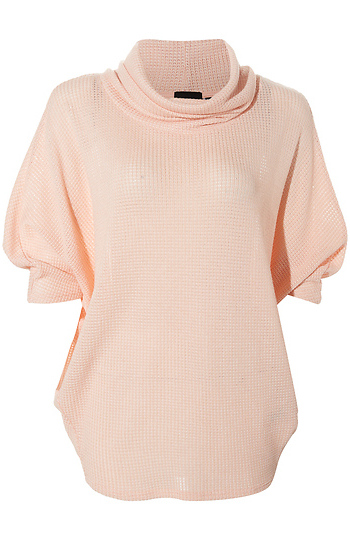 Cowl Neck Dolman Sleeve Top Slide 1