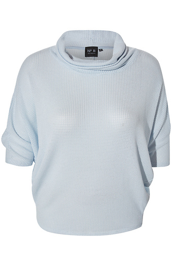 Cowl Neck Dolman Sleeve Top Slide 1