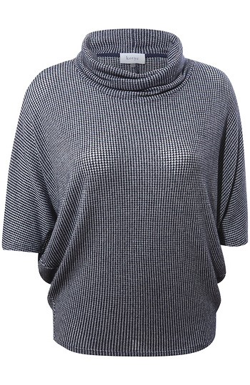 Cowl Neck Dolman Sleeve Top Slide 1