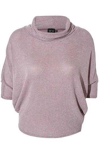 Cowl Neck Dolman Sleeve Top Slide 1