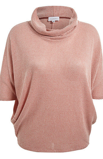 Cowl Neck Dolman Sleeve Top Slide 1