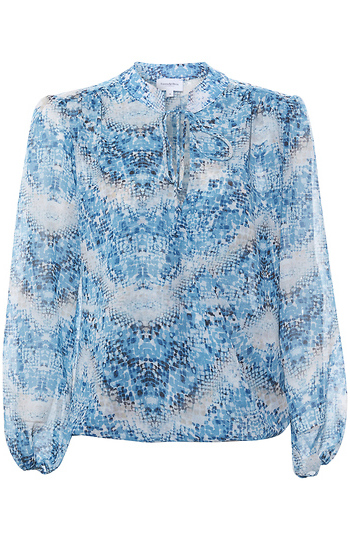 Animal Print Surplice Top Slide 1